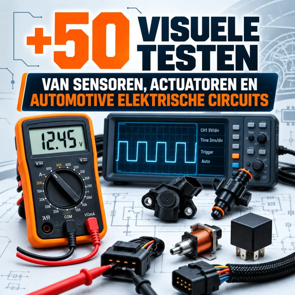 +50 Testes visuais de sensores, atuadores e circuitos elétricos automóveis