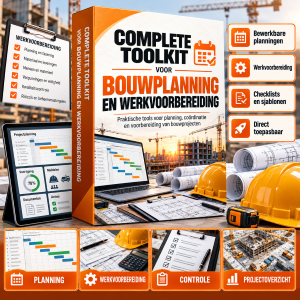 Kit de ferramentas completo para planeamento de construção e preparação de obra